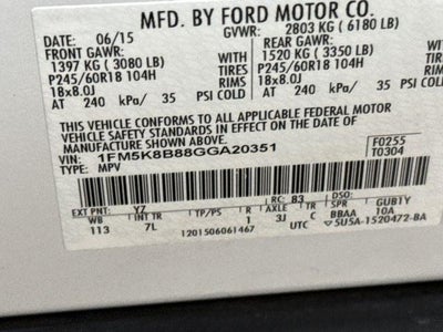 2016 Ford Explorer Base