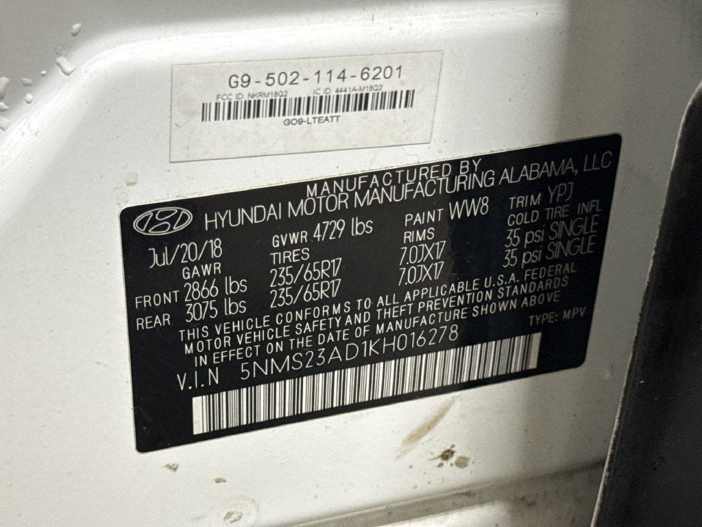2019 Hyundai Santa Fe SE