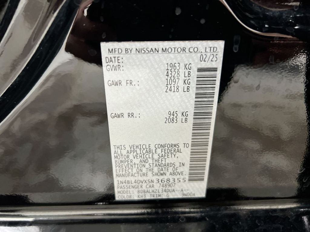 2025 Nissan Altima 2.5 SV