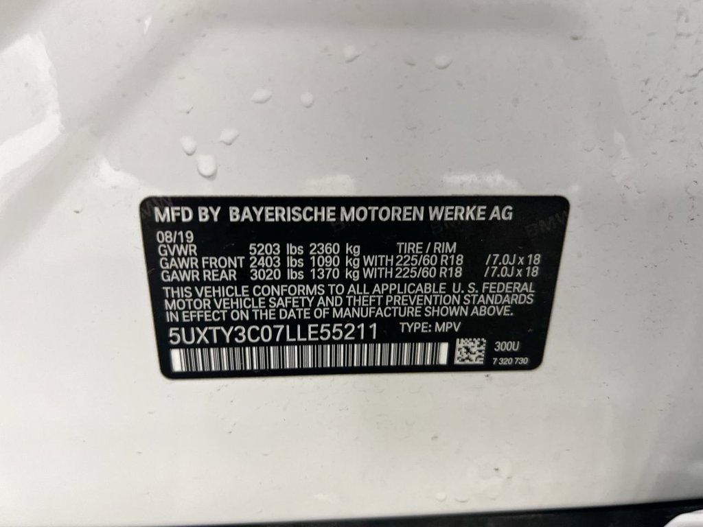 2020 BMW X3 sDrive30i