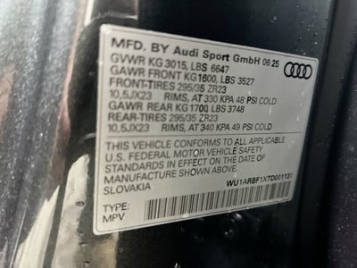 2026 Audi RS Q8 performance
