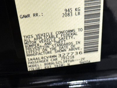 2021 Nissan Altima 2.0 SR