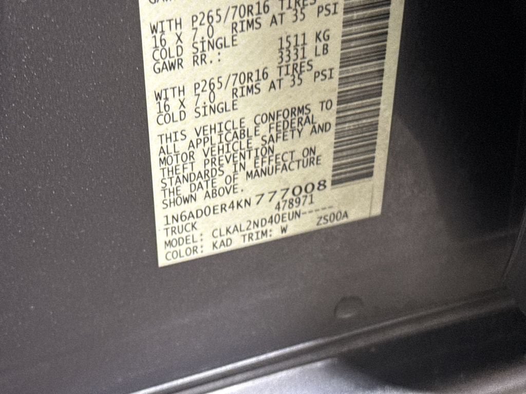 2019 Nissan Frontier SV