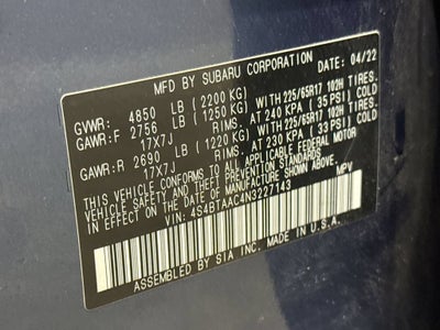 2022 Subaru Outback CVT
